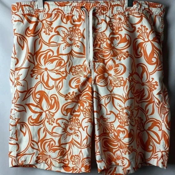 GAP MENS SIZE MEDIUM MESH LINED SWIM TRUNKS ELASTIC DRAWSTRING WAIST CLEAN - Picture 2 of 13
